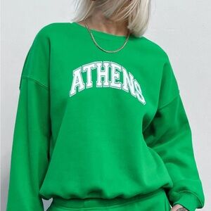 Princess Polly Green Athens Sweatshirt